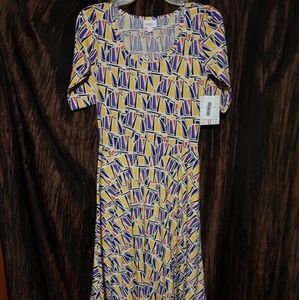 LulaRoe NWT "Nicole" Sm Stretch Midi Dress